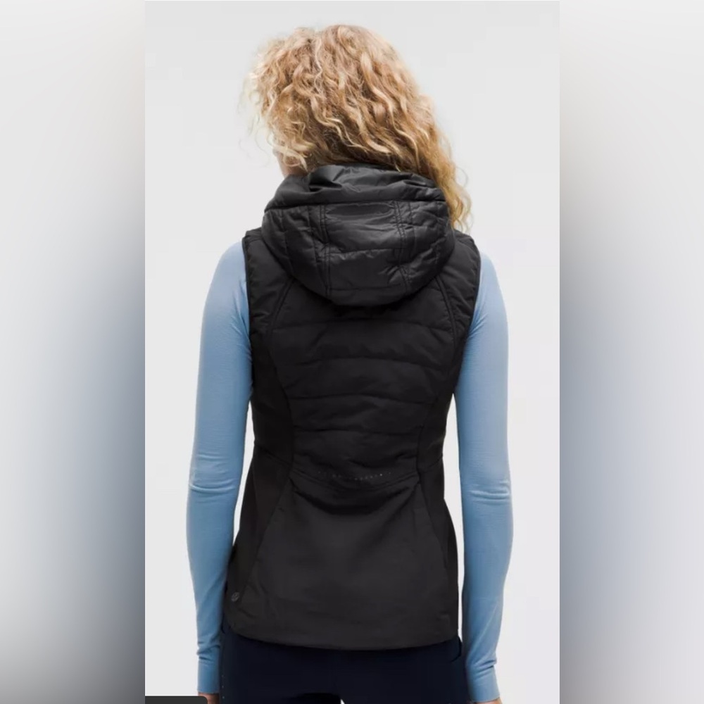 Lululemon Another Mile Hooded Full Zip Vest Sz 14 in Black! - Picture 2 of 12
